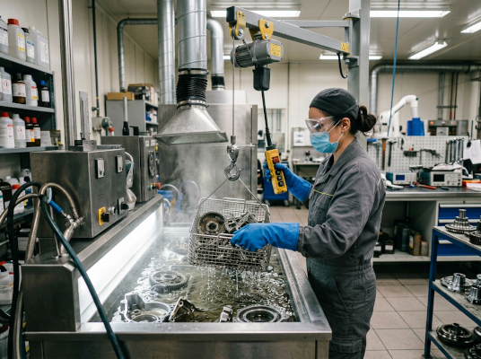 Sauber in die Zukunft: Aufstiegsfortbildung zum Berufsspezialisten für industrielle Teilereinigung